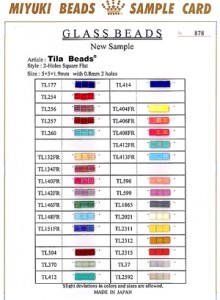 Miyuki Sample Card New Tila Colors
