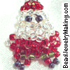 3d Beaded Crystal Santa Claus