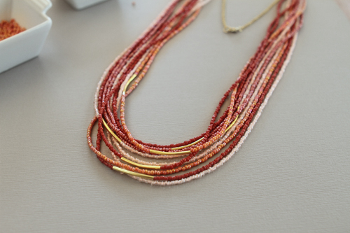 Multi-strand Seed Bead Necklace