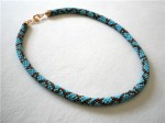 11 Blue Bead Crochet Necklace