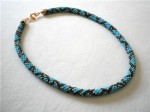 Blue Bead Crochet Necklace