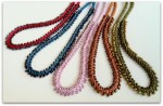 Kumihimo Magatama Bead Fringe Necklace