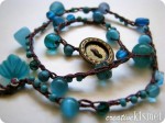 Turquoise and Brown Bead Crochet