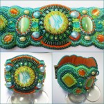 3 Bead Embroidered Bracelet