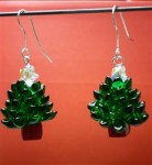 Long Magatama Christmas Tree Earrings