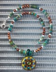 Bead Stringing A Necklace