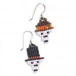 Skeleton Seed Bead Earrings