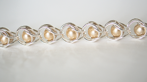 Pearl Chain Maille Bracelet