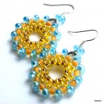 Earrings with Farfalle Seed Beads