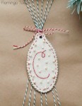 Bead Embroidered Christmas Gift Tags