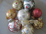 Bead and Glitter Christmas Ornaments