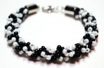 Black and White Kumihimo Bracelet