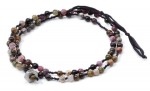 Morse Code Gemstone and Seed Bead Bracelet