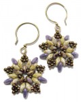 Starburst Earrings using SuperDuo Rizo beads