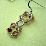 Seed Bead and Crystal Bicone Earrings