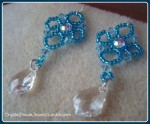 Seed Bead and Crystal Earrings