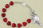 Heart Rosary Bracelet