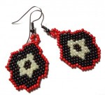 Flower Earrings Brick Stitch Beading Pattern