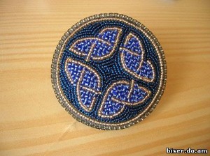 Bead Embroidered Pendant