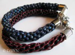 Two Kumihimo Bracelets with Magnetic Clasps