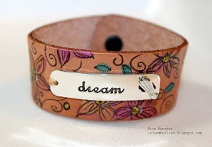 Mixed Media Leather Wristband