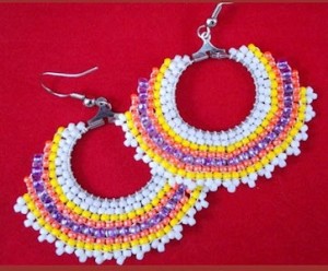 Circular Brick Stitch Earrings