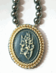 Bezel a Cabochon with Peyote Stitch