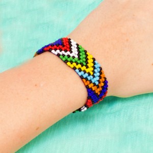 African DIY Bead Loom Bracelet