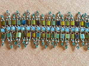 RAW bracelet with Tila Beads Fringe