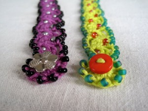 Sea Anemone Bead Crochet Bracelet