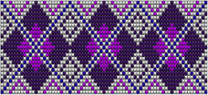 Purple Diamonds Bead Loom Pattern