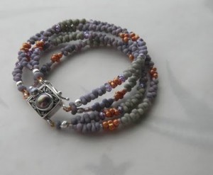 Multi-Strand Peanut Bead Bracelet