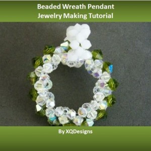 Crystal Beaded Wreath Pendant