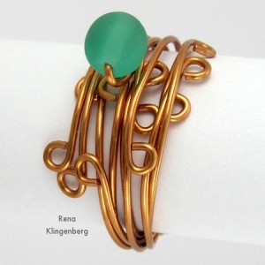 Wrapped Stacked Wire Ring