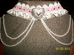 Valentines Heart Lace Choker