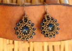 Beaded Rivoli Earrings