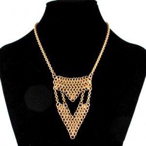 Geometric Chainmaille Bib Necklace
