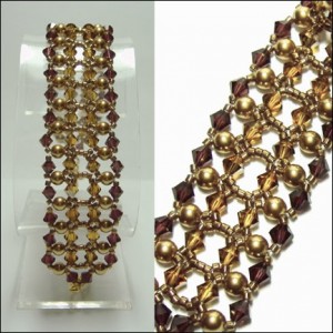 Right Angle Weave Crystal Bracelet