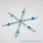 Easy Beaded Snowflake Ornaments