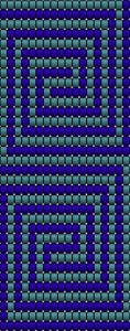 Greek Key-Loom Bead Weaving Pattern