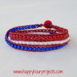 Red, White & Blue Wrap Bracelet