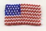 Seed Bead Flag Pin