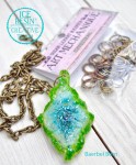 Ice Resin and Crochet Pendant