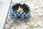 Right Angle Weave Bracelet with Pearl Beads and Seed Beads