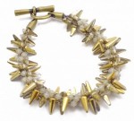 Kumihimo Bracelet with Spiked Glass Beads 