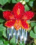 Bead Embroidered Hair Combs