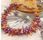 Kumihimo Punk Jewellery with Glass Spike Beads 