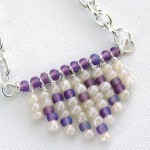 Fringe Heart Seed Bead Necklace