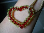 Beaded Heart Shaped Pendant