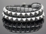 Two Hole Pyramid Beads Wrap Bracelet